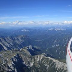 Flugwegposition um 15:38:52: Aufgenommen in der Nähe von Aflenz Kurort, 8623 Aflenz Kurort, Österreich in 2950 Meter